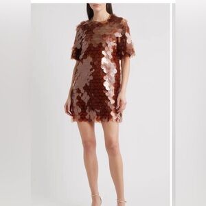 SAYLOR Stara Paillette Minidress
Chocolate Size Small